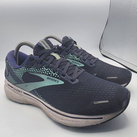 Brooks Ghost 14 Womens Size 10 Purple Peacoat Yucca Athletic Shoes Running - Picture 1 of 14